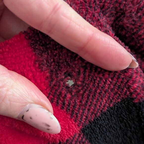 Weekend Edition - Pajama Pants Lounge Fluffy Buffalo Check Red & Green 2 pairs - Picture 12 of 13